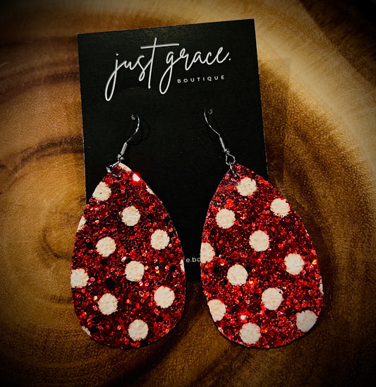 Christmas- Red w/ White Dots